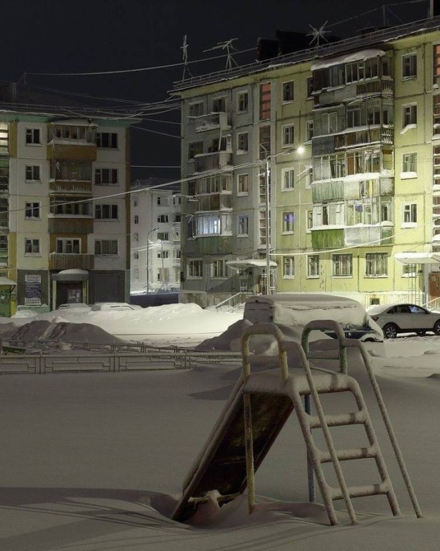 Create meme: vorgashor vorkuta, polar night vorgashor, vorkuta., vorkuta city