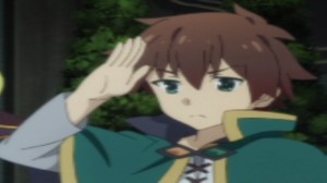 Create meme: Kazuma of konosova