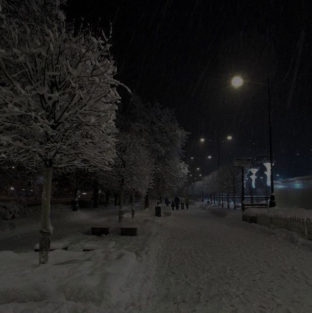 Create meme: It's snowing, winter night, snowy night