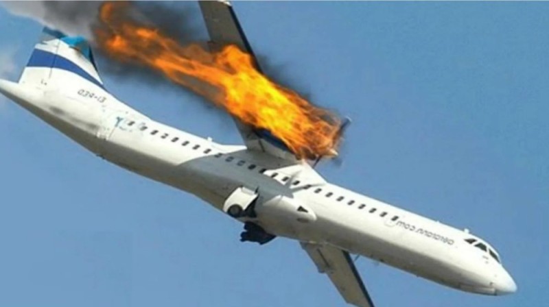 Create meme: The Boeing 747 is on fire, plane crash, the plane crash