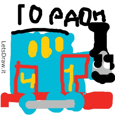 Create meme: drawing a steam locomotive, Choo choo steam train, drawing a steam train