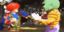 Create meme: clown , Clowns are fighting, The clown fight