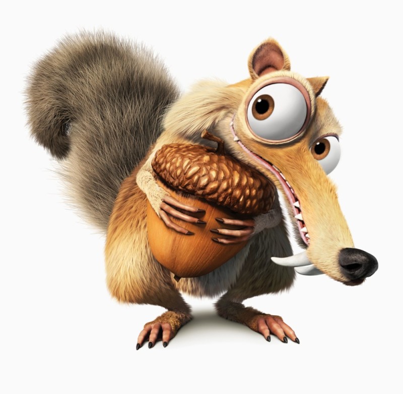 Create meme: squirrel with a nut from the ice age, ice age squirrel, squirrel from ice age