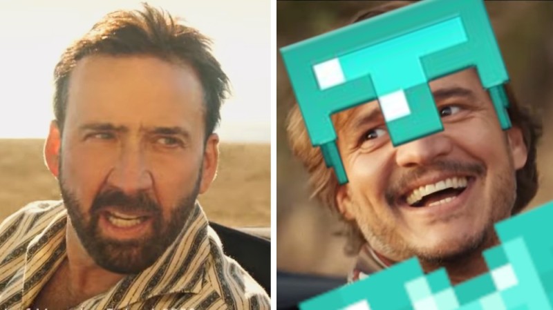 Create meme: Pedro Pascal and Nicolas Cage, Nicolas cage memes, cage meme