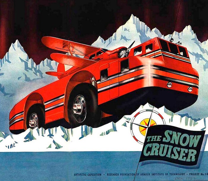 Create meme: all-terrain vehicle Antarctic snow cruiser, antarctic snow cruiser 1939, snow cruiser