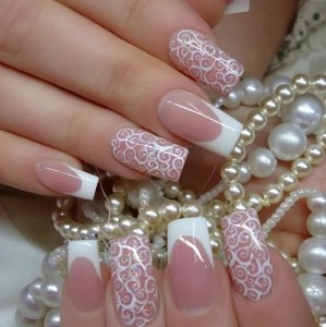 Create meme: wedding nails, wedding manicure, wedding design naughty