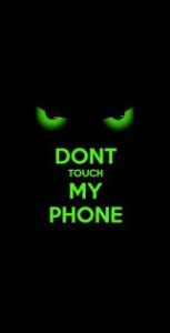 Create meme: don't touch my phone on a black background