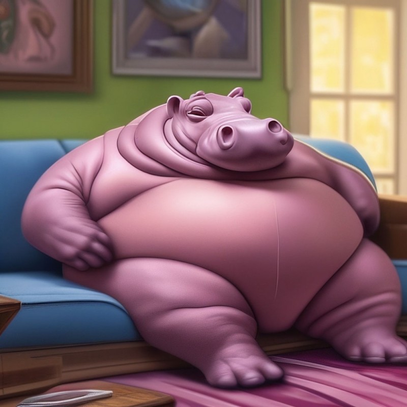 Create meme: The fat behemoth, The fat behemoth, Hippo 