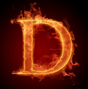 Create meme: letter d, fire letters, fire letter d