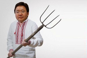 Create meme: Lyashko with a pitchfork, Oleg Lyashko with a pitchfork