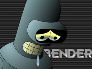 Create meme: sad Bender