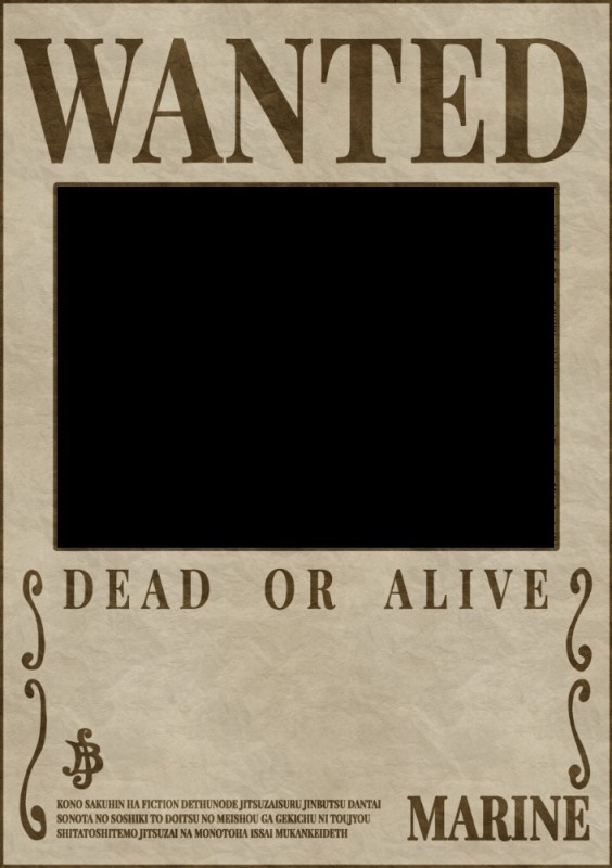 Создать мем: one piece wanted poster, плакат разыскивается шаблон, постер ван пис