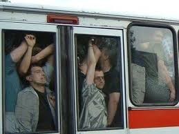 Create meme: a bus full of people, bus with people, a crowded bus 