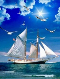 Create meme: ship sailboat, sea sailboat