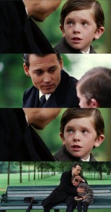 Create meme: johnny Depp meme, meme with johnny Depp and the boy, meme johnny