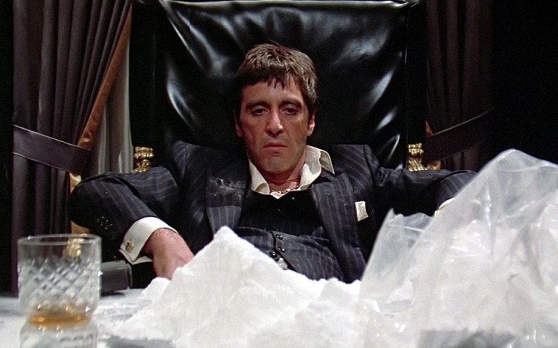 Create meme: cocaine, al Pacino Scarface, al Pacino the godfather of cocaine