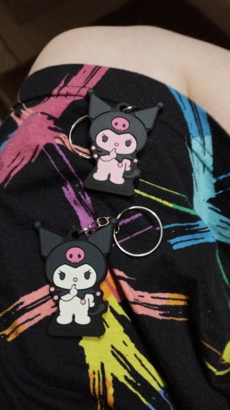 Create meme: kuromi keychain, Kuromi keychain is flat, Kuromi toy soft keychain