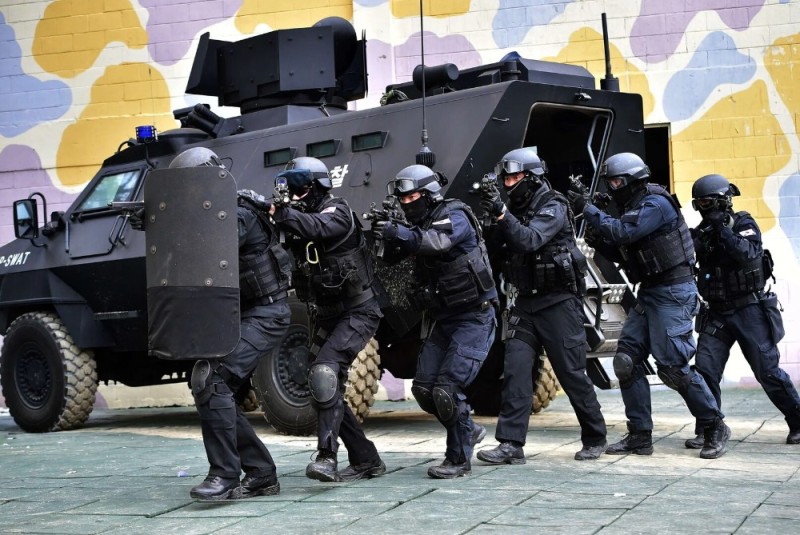 Create meme: swat police special forces of the USA, the riot police, riot police