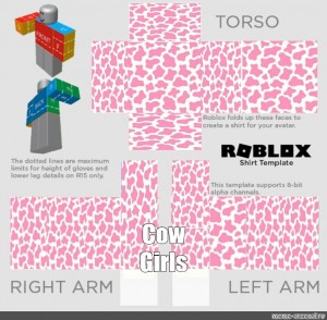 Create Meme Roblox Shirt Template Pattern Clothing For Get Clothing For Get Pictures Meme Arsenal Com - roblox shirt template pink cow