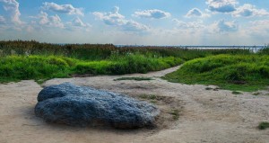 Create meme: the blue stone on lake Pleshcheyevo, the blue stone on the Pleshcheevo, Pereslavl-Zalessky blue stone