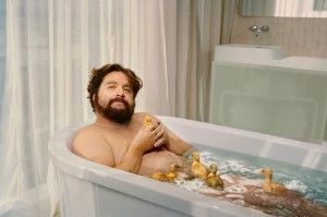 Create meme: idleness, zach galifianakis, bath