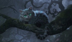 Create meme: cat on a tree, the smile of the Cheshire cat, Alice in Wonderland