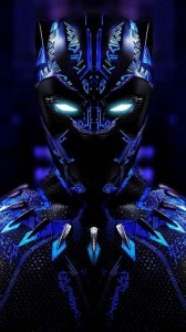 Create meme: black panther marvel, black panther art, black Panther neon arts