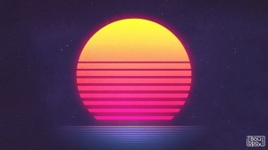 Создать мем: ретровейв, ретровейв черное солнце, synthwave