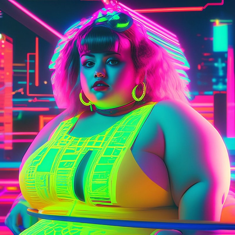 Create meme: girl , cyberpunk style, rupaul's drag race