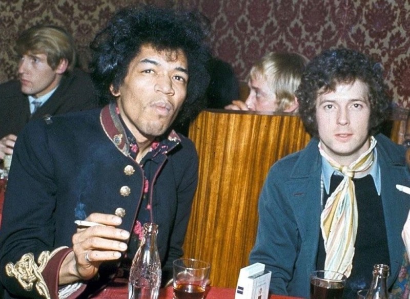 Create meme: Jimi Hendrix and Eric Clapton, jimi Hendrix, Eric Clapton