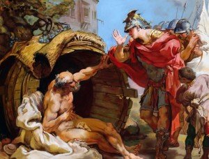 Create meme: Alexander the great, Diogenes and Alexander the great painting, Diogenes
