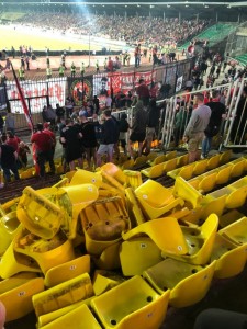 Create meme: Borussia Dortmund, fans, seats in the Dynamo stadium in Kiev