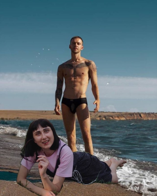 Create meme: max barskikh, Max Barsky in his underpants, the man on the beach