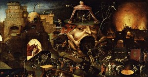 Create meme: Hieronymus Bosch hell, Hieronymus Bosch paintings of hell, Hieronymus Bosch