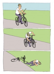 Создать мем: палки в колеса самому себе, велосипед колесо мем, мем велосипед
