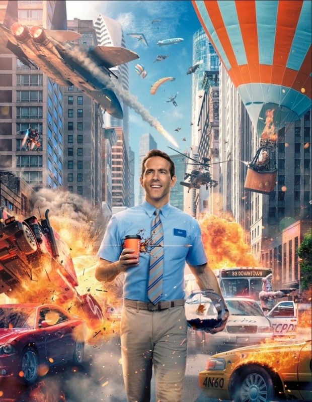 Create meme: a frame from the movie, The main character is a poster, Ryan reynolds 2020