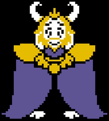 Create meme: azgor undertale pixel, undertale azgor, azgor of underdale