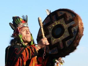 Create meme: tambourine, shaman