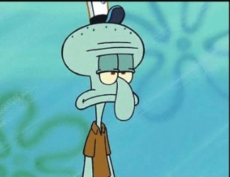 Create meme: squidward from spongebob, squidward from spongebob, dissatisfied squidward