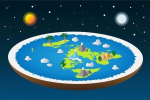 Create meme: model of a flat earth