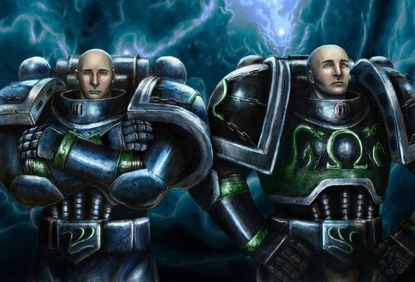 Создать мем: альфа легион warhammer 40000, вархаммер 40000 альфа легион, альфарий и омегон