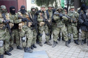 Create meme: call sign special forces, militia Slavyansk, militiamen