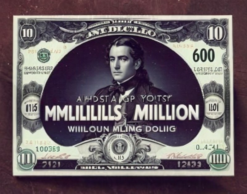 Create meme: a million dollars, The bill is 1 million dollars, the largest dollar bill