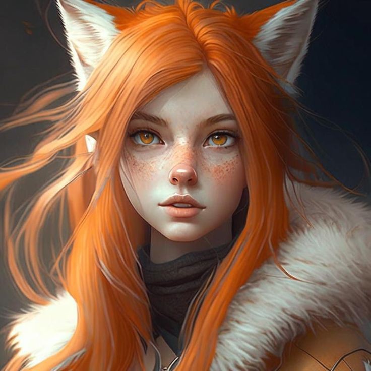 Create meme: the fox girl, Fox , red-haired beast 