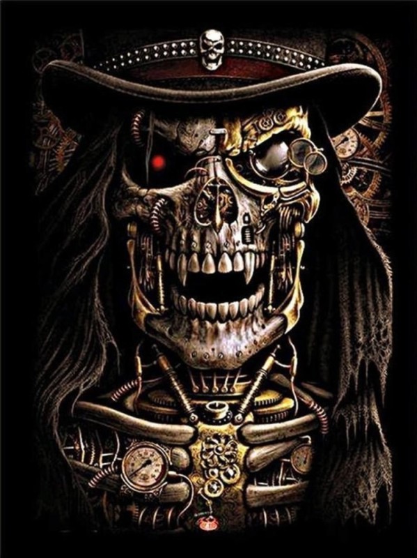 Create meme: Steampunk skull art, Steampunk skull, steampunk skeleton