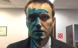 Create meme: Alexei Navalny, bulk poured green paint, Alexei Navalny in Zielonka
