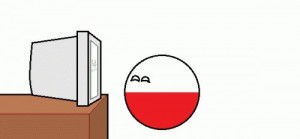 Создать мем: польша не может в космос, countryballs, polandball