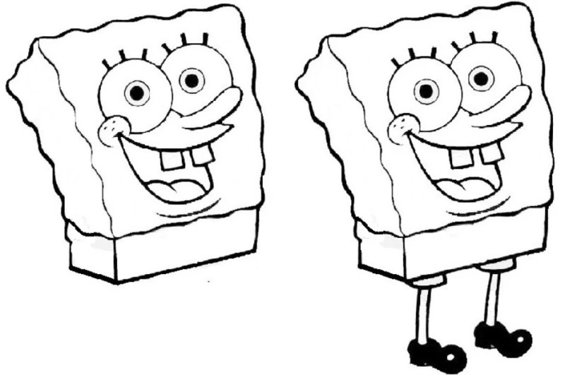 Create meme: Sponge bob with a pencil, drawing sponge bob, spongebob figure