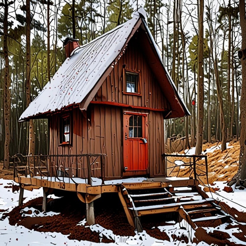 Create meme: house , a small house in the forest, village house