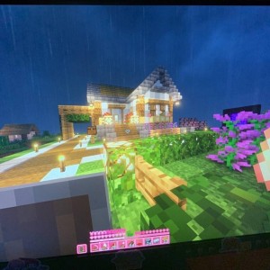 Создать мем: minecraft mansion, красивый розовый домик в майнкрафте, дома для майнкрафта